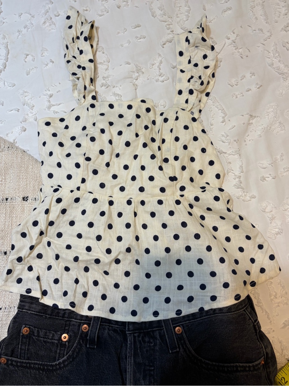 Polkadot baby doll tank top